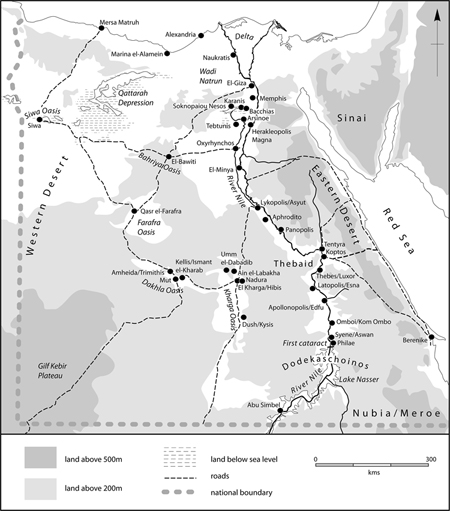 Figure 0.2. Map of Egypt in the Ptolemaic and Roman periods.