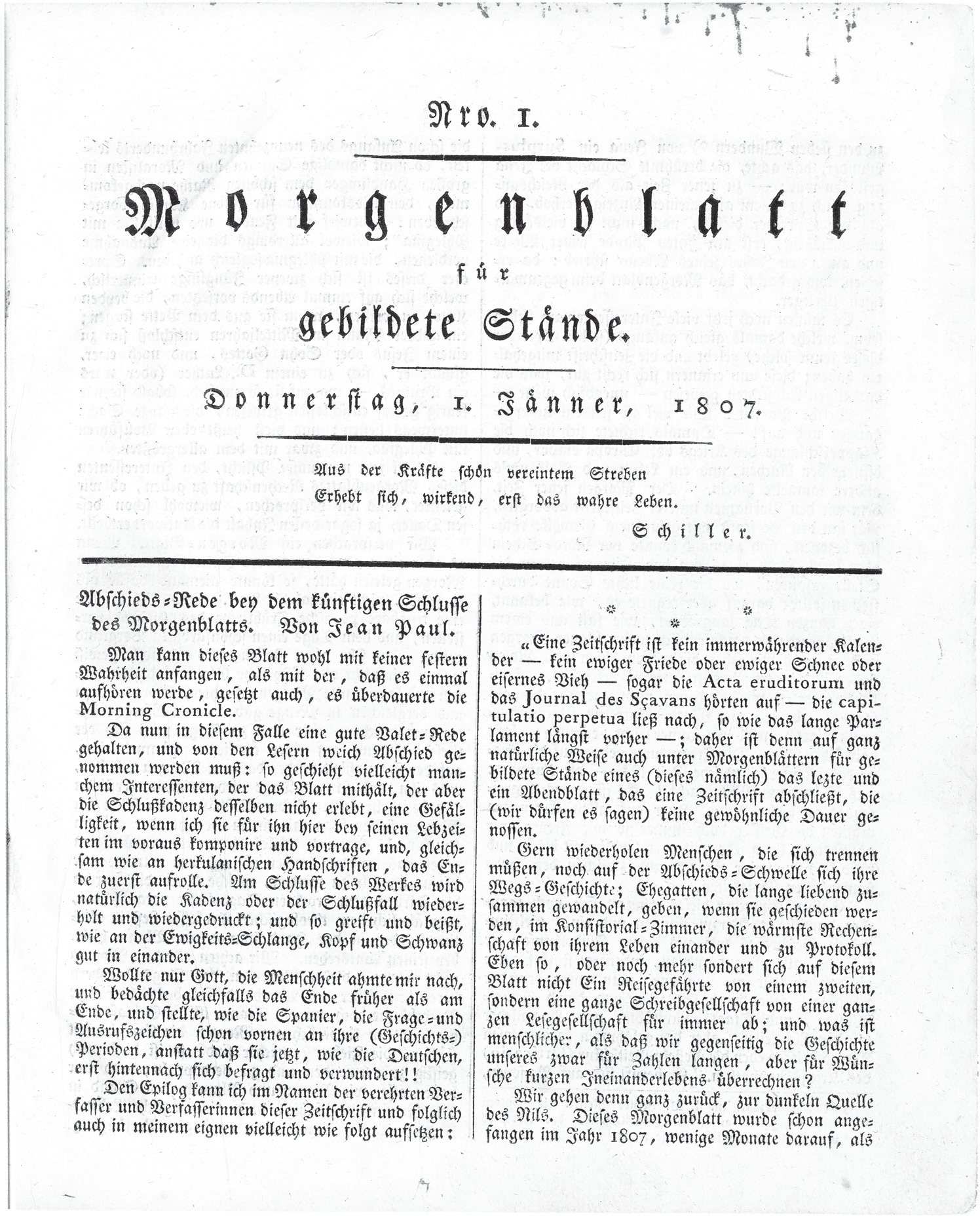 Figure 5.1. A page from the journal Das Morgenblatt für gebildete Stände.