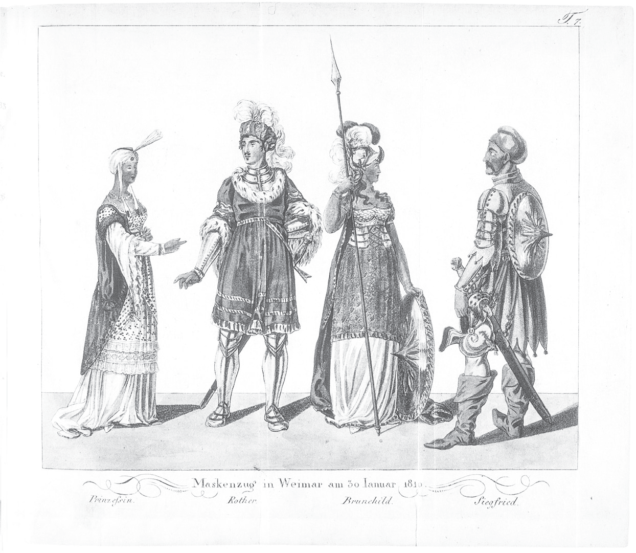Figure 1.2. Four actors in historical costumes in a procession.