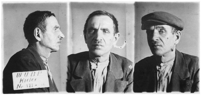 Figure 23. Panel of three photos of a man: from the side (left), facing forward (center), and looking to the side of the camera in a hat (right).