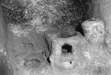 Figure 11.3. A photograph of a kitchen in a semisubterranean house at the monastic site of ‘Adaima.
