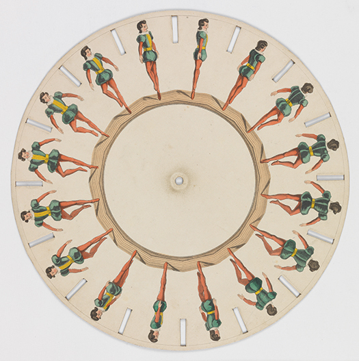 Figure 5.5. A male ballet dancer is shown turning in a pirouette on one foot in sixteen different progressive poses.