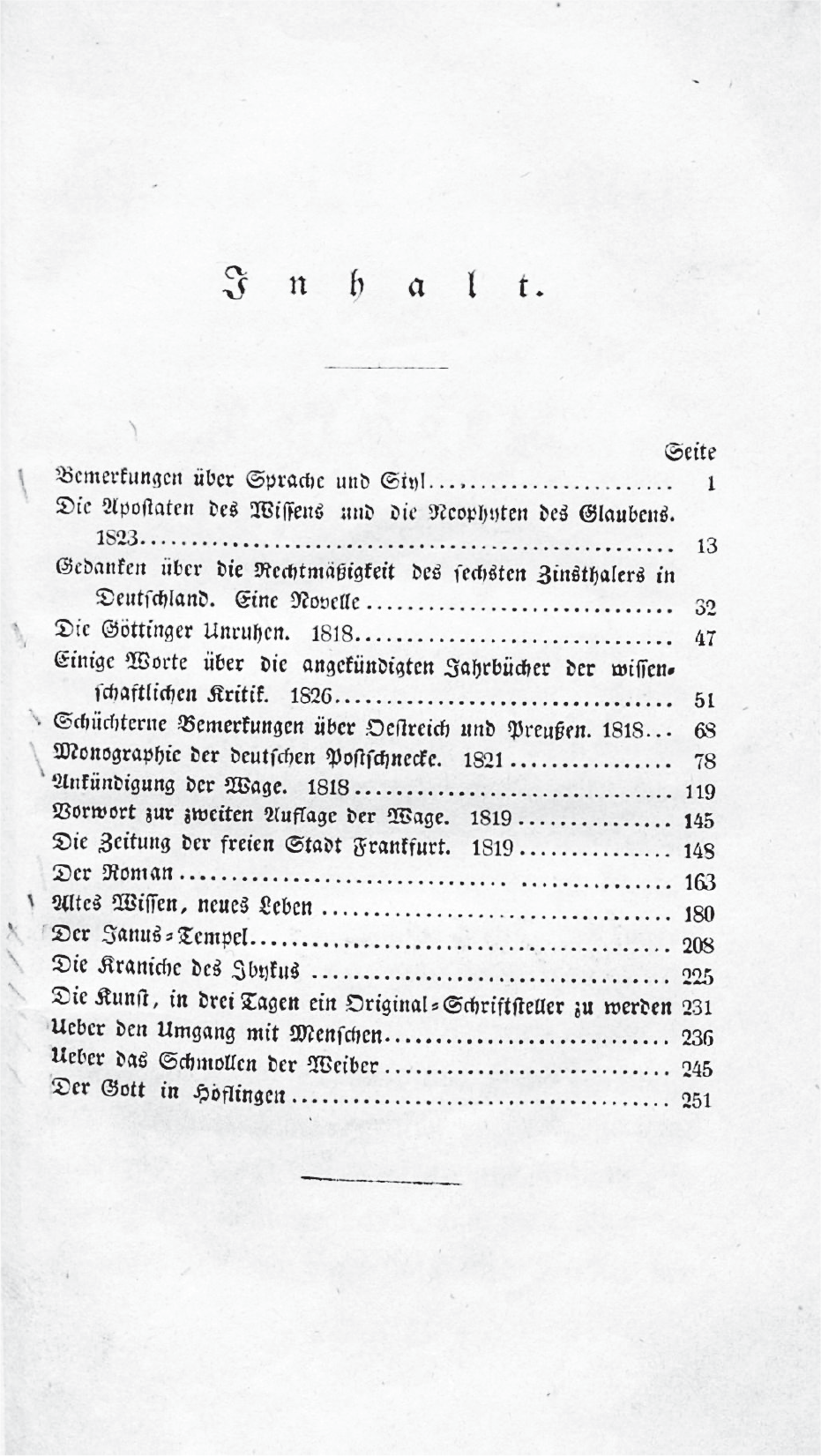 Figure 6.1. The title page and contents of Gesammelte Schriften, vol. 3.