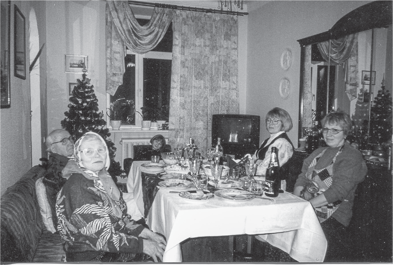 A New Year’s celebration at home, late 1990s.