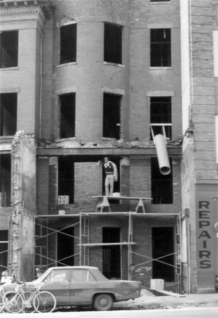 Figure 8 / Tom on brownstones construction site, March 1977