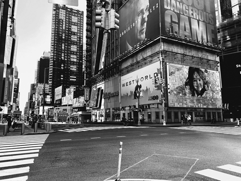Figure 3. Times Square in Manhattan with no traffic or pedestrians.