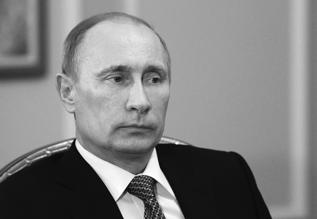 Undated head shot of Vladimir Putin