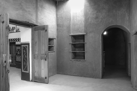 Figure 1.9. Interior view of Serenos’s house Room 2 replica, with the vertical window above the west niche.