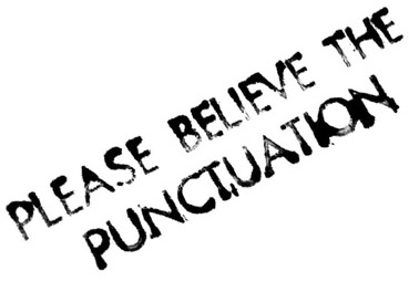 Custom stamp that Muriel Rukeyser used to mark her manuscripts. It reads, ““Please believe the punctuation.”