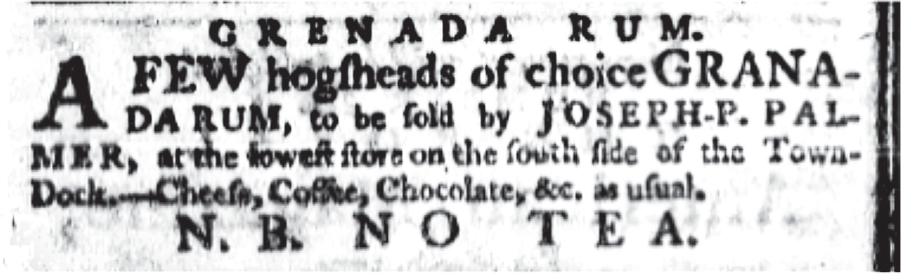 This ad specifically mentions that “no tea” is for sale.