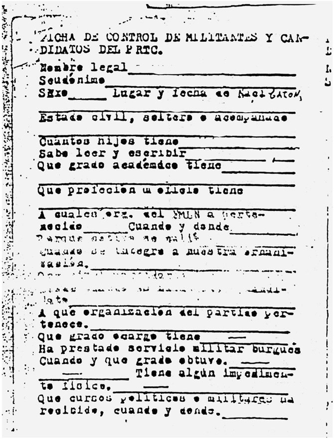 Figure 2.4. A recruitment card for the PRTC, which illustrates the primacy placed on noncombat skills.