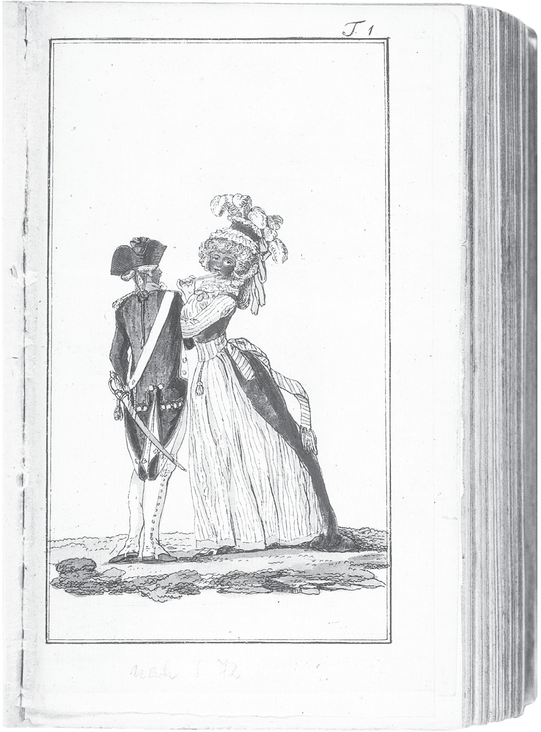 Figure 1.1. An officer in uniform arm in arm with a woman in a white dress.