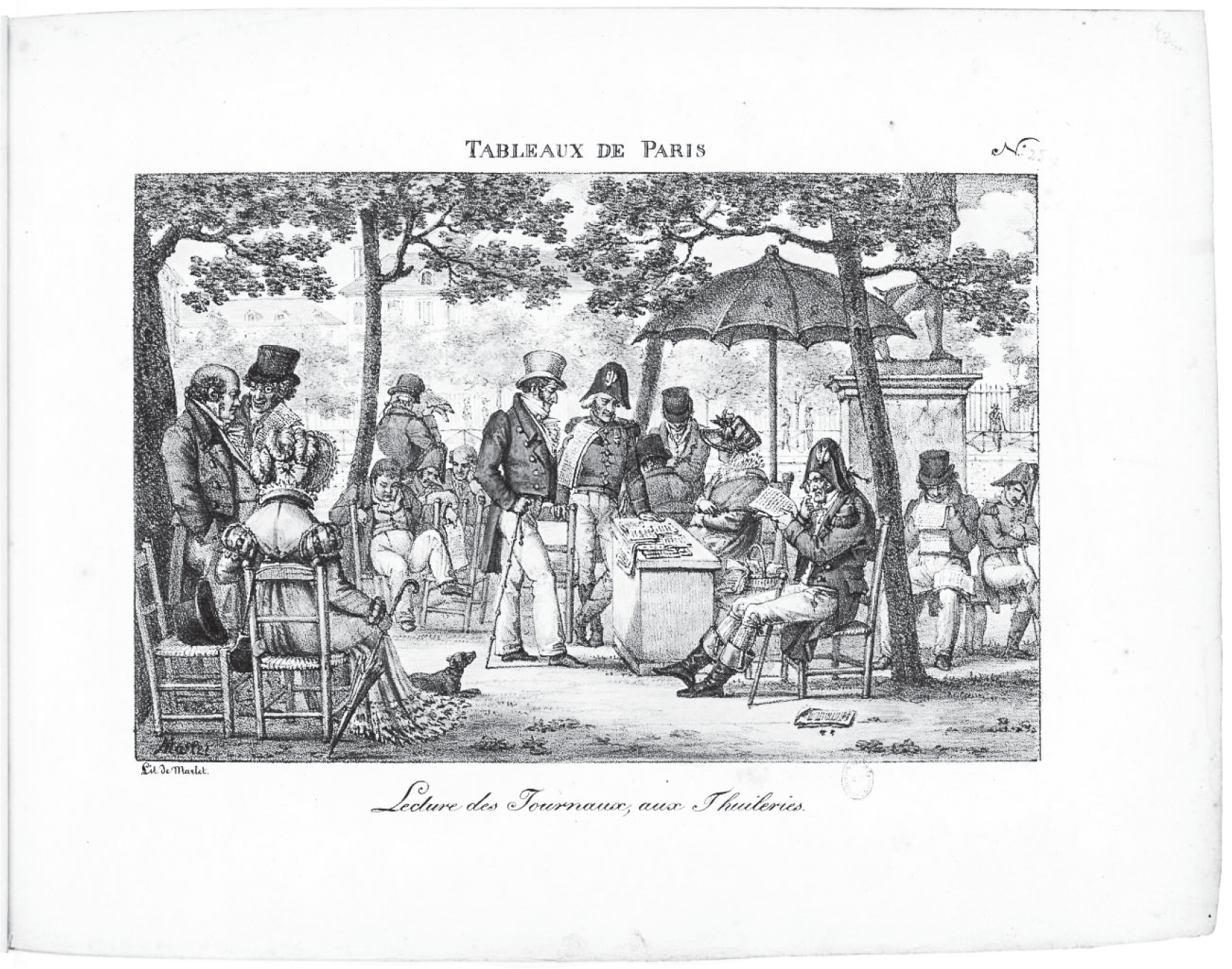 Figure 0.1. Several men and women sit outside in a public garden reading papers and journals.