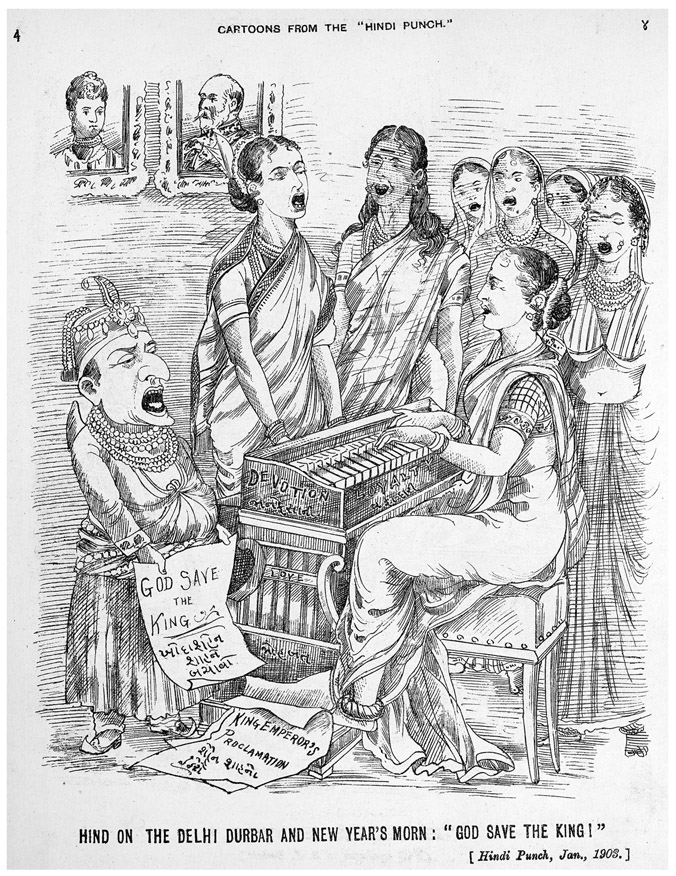 FIGURE 2.6 / “Hind on the Delhi Durbar” from Hindi Punch, 1903–6, 4. Asia Pacific and Africa Holdings, British Library. Shelfmark SW 576, © British Library Board.