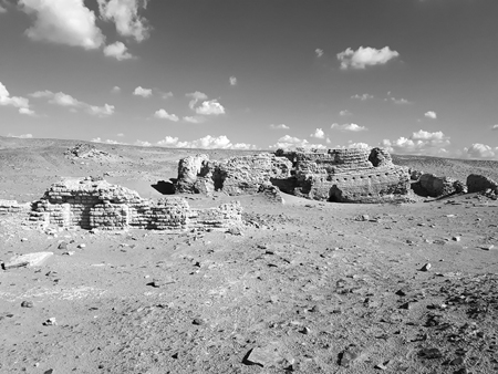 Figure 1.6. A photograph of Dime sector east, with the tower house and adjacent buildings.