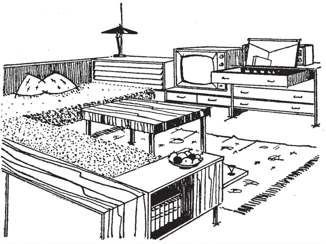 Multifunctional or convertible furniture.